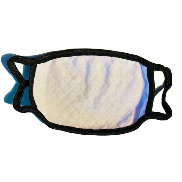 New Black Cat Kitten Rhinestone Eyes Blue Heart Nose 2 Side Safety Facial Mask - Picture 2 of 2